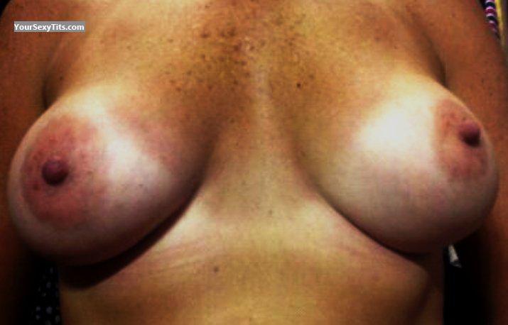 Tit Flash: Wife's Tanlined Medium Tits - Lydia 10 from United States